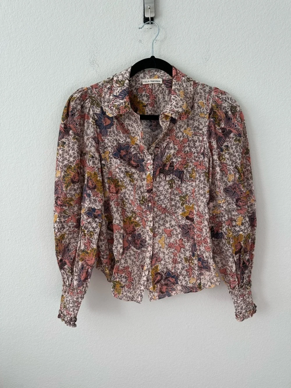 Ulla Johnson Long Puff-Sleeve Cotton Circe Blouse SZ US 0